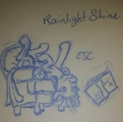 Size: 2339x2317 | Tagged: safe, artist:venom4ya13art, imported from derpibooru, oc, oc:rainlight shine, unicorn, book, chair, lying down, magical lesbian spawn, offspring, parent:rainbow dash, parent:twilight sparkle, parents:twidash, traditional art