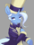 Size: 960x1280 | Tagged: safe, artist:30clock, imported from derpibooru, jack pot, pony, unicorn, grannies gone wild, bowtie, clothes, gray background, hat, horn, male, open mouth, simple background, solo, suit, top hat