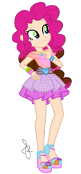 Size: 265x566 | Tagged: safe, artist:ilaria122, artist:painterede, imported from derpibooru, part of a set, oc, oc:chocolate candy, equestria girls, belt, bracelet, clothes, cute, equestria girls-ified, female, high heels, human coloration, jewelry, legs, necklace, next generation, not pinkie pie, offspring, parent:cheese sandwich, parent:pinkie pie, parents:cheesepie, sandals, shirt, shoes, simple background, skirt, transparent background