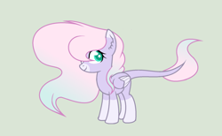 Size: 1880x1160 | Tagged: safe, artist:roseloverofpastels, imported from derpibooru, oc, oc only, pegasus, pony, augmented tail, base used, female, mare, simple background, solo, two toned mane