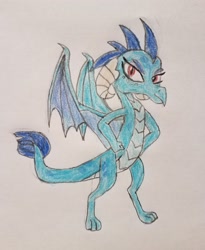 Size: 2917x3553 | Tagged: safe, artist:amaryllisg, derpibooru exclusive, imported from derpibooru, princess ember, dragon, female, solo, traditional art