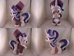 Size: 1597x1199 | Tagged: safe, artist:little-broy-peep, imported from derpibooru, snowfall frost, starlight glimmer, pony, clothes, hat, irl, photo, plushie, solo, top hat