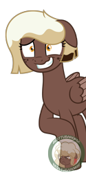 Size: 2344x4688 | Tagged: safe, artist:besttubahorse, imported from derpibooru, oc, oc only, oc:sweet mocha, pegasus, pony, alternate hairstyle, female, floppy ears, freckles, manecut, mare, nervous, short hair, simple background, solo, transparent background, vector, watermark