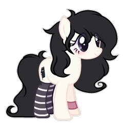 Size: 1063x1035 | Tagged: safe, artist:poppyglowest, imported from derpibooru, oc, oc only, earth pony, pony, clothes, female, kneesocks, mare, simple background, socks, solo, striped socks, transparent background