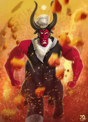 Size: 1000x1387 | Tagged: safe, artist:xaneas, imported from derpibooru, lord tirek, centaur, intimidating, looking at you, male, nose piercing, nose ring, piercing, septum piercing, solo