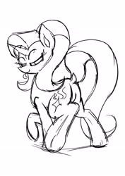 Size: 2480x3508 | Tagged: safe, artist:richard-skip, imported from derpibooru, starlight glimmer, pony, unicorn, female, sketch, solo, tail lift