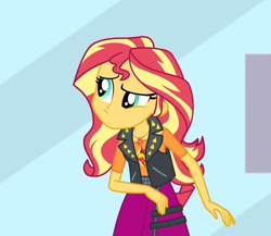 Size: 1111x964 | Tagged: safe, imported from derpibooru, screencap, sunset shimmer, a fine line, equestria girls, equestria girls series, clothes, cropped, cute, door, glass, skirt