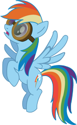 Size: 499x807 | Tagged: safe, artist:herrmyrddin, imported from derpibooru, rainbow dash, pegasus, pony, swarm of the century, female, goggles, legs together, simple background, solo, spread wings, transparent background, vector, wings