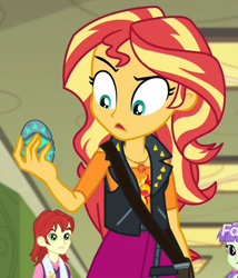 Size: 1365x1593 | Tagged: safe, edit, edited screencap, imported from derpibooru, screencap, nolan north, starlight, starshine, sunset shimmer, equestria girls, equestria girls series, forgotten friendship, background human, cropped, geode of empathy, hand, meme, memory stone, solo focus, sunset holding things, this will not end well