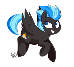 Size: 2000x1800 | Tagged: safe, artist:notenoughapples, imported from derpibooru, oc, oc only, oc:nimbus, pegasus, pony, commission, simple background, smiling, solo, transparent background