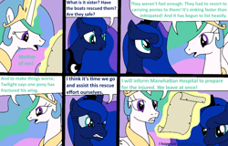 Size: 1000x639 | Tagged: safe, artist:didgereethebrony, imported from derpibooru, princess celestia, princess luna, alicorn, comic:wreck of the renaissance, female, magic, mare, misspelling, open mouth, scroll, telekinesis