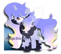 Size: 400x358 | Tagged: safe, artist:magicdarkart, imported from derpibooru, oc, oc only, pony, unicorn, female, mare, simple background, solo, transparent background, watermark