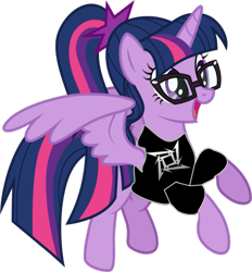 Size: 723x780 | Tagged: safe, artist:cloudy glow, artist:cloudyglow, artist:ziomal1987, imported from derpibooru, sci-twi, twilight sparkle, alicorn, pony, 1000 hours in ms paint, clothes, metallica, ms paint, scitwilicorn, shirt, simple background, t-shirt, transparent background, twilight sparkle (alicorn)