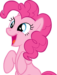 Size: 3835x4988 | Tagged: safe, artist:wcctnoam, imported from derpibooru, pinkie pie, horse play, cute, diapinkes, happy, open mouth, simple background, solo, transparent background, vector