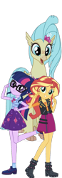 Size: 533x1536 | Tagged: safe, editor:php77, imported from derpibooru, princess skystar, sci-twi, sunset shimmer, twilight sparkle, classical hippogriff, hippogriff, equestria girls, my little pony: the movie, simple background, transparent background