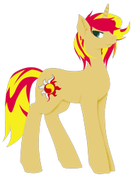 Size: 1500x2000 | Tagged: safe, artist:mytri-atari, imported from derpibooru, sunset shimmer, unicorn, my little colt, rule 63, simple background, sunset glare, transparent background