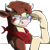 Size: 1024x1023 | Tagged: safe, artist:korencz11, imported from derpibooru, arizona cow, cow, them's fightin' herds, arizona (tfh), bandana, cloven hooves, community related, female, glasses, hoof hold, looking at you, simple background, solo, transparent background