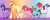 Size: 3560x1440 | Tagged: safe, artist:eleamorbid, artist:moonhowlerel, imported from derpibooru, applejack, fluttershy, pinkie pie, rainbow dash, rarity, twilight sparkle, alicorn, earth pony, pegasus, pony, unicorn, abstract background, alternate universe, chest fluff, coat markings, colored wings, cowboy hat, curved horn, cutie mark, ear piercing, earring, female, flying, food, freckles, hat, jewelry, leonine tail, lidded eyes, long ears, mane six, mare, piercing, raised hoof, size difference, smiling, spread wings, straw in mouth, thick eyebrows, twilight sparkle (alicorn), wheat, wings