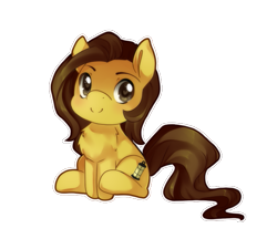 Size: 653x565 | Tagged: safe, artist:loyaldis, imported from derpibooru, oc, oc only, oc:radiant star, earth pony, pony, heart eyes, male, pagedoll, stallion, wingding eyes, ych result