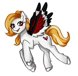 Size: 1024x1009 | Tagged: safe, artist:buru-misu, artist:burû, imported from derpibooru, oc, oc only, pegasus, pony, colored wings, female, mare, multicolored wings, simple background, solo, transparent background