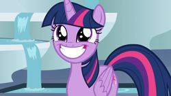 Size: 1920x1080 | Tagged: safe, imported from derpibooru, screencap, twilight sparkle, alicorn, horse play, adorkable, cute, discovery family logo, dork, faic, smiling, twiabetes, twilight sparkle (alicorn)