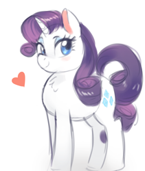 Size: 2344x2780 | Tagged: safe, artist:mrscurlystyles, imported from derpibooru, rarity, pony, unicorn, chest fluff, cute, female, heart, looking at you, raribetes, solo