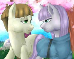 Size: 1280x1024 | Tagged: safe, artist:funky_furs, artist:funkyfurs, imported from derpibooru, maud pie, mudbriar, the maud couple, female, male, maudbriar, shipping, straight