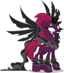 Size: 5000x5700 | Tagged: safe, artist:orin331, imported from derpibooru, pony of shadows, tempest shadow, alicorn, pony, my little pony: the movie, absurd resolution, angry, bad end, blank flank, dark magic, darkness, eye scar, female, female possessed by male, fusion, glowing eyes, glowing scar, hatred, magic, mare, possessed, scar, simple background, solo, spread wings, tempest gets her horn back, tempest gets her wings back, transparent background, wings