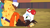 Size: 1366x768 | Tagged: safe, imported from derpibooru, screencap, trouble shoes, earth pony, pony, appleoosa's most wanted, clown, clown makeup, clown nose, grimace, hat, makeup, male, on back, red nose, rodeo clown, solo, stallion, unshorn fetlocks