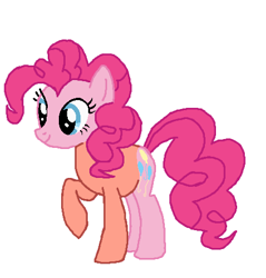 Size: 452x472 | Tagged: safe, artist:qjosh, imported from derpibooru, pinkie pie, somnambula, character to character, pony to pony, raised hoof, transformation