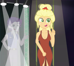 Size: 5404x4787 | Tagged: safe, artist:urhangrzerg, imported from derpibooru, applejack, rarity, equestria girls, life is a runway, absurd resolution, applelusive (straight), elusive, equestria guys, female, half r63 shipping, male, rarijack, rule 63, shipping, straight