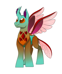 Size: 3000x3600 | Tagged: safe, artist:glitterstar2000, artist:luismipro465, imported from derpibooru, oc, oc only, oc:hearthex, changeling, male, simple background, solo, transparent background