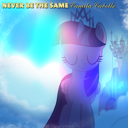 Size: 800x800 | Tagged: dead source, safe, artist:penguinsn1fan, artist:xenoneal, imported from derpibooru, twilight sparkle, alicorn, pony, album, album cover, camilla cabello, cover, female, parody, ponified, ponified album cover, solo, twilight sparkle (alicorn)