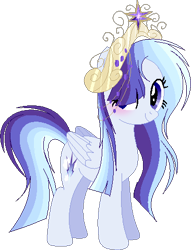 Size: 366x479 | Tagged: safe, artist:6-fingers-lover, imported from derpibooru, oc, oc only, oc:smooth blue, pegasus, pony, base used, crown, female, jewelry, magical lesbian spawn, mare, offspring, parent:rainbow dash, parent:twilight sparkle, parents:twidash, regalia, simple background, solo, transparent background