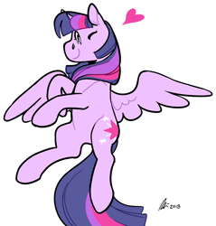 Size: 1146x1200 | Tagged: safe, artist:rwl, imported from derpibooru, twilight sparkle, alicorn, heart, looking at you, one eye closed, twilight sparkle (alicorn)