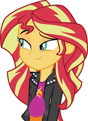Size: 192x263 | Tagged: safe, edit, edited screencap, imported from derpibooru, screencap, sunset shimmer, comic:a new change, equestria girls, clothes, female, jacket, leather jacket, pregnant, pregnant edit, solo, teen pregnancy