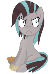 Size: 1000x1500 | Tagged: safe, artist:toyminator900, idw, imported from derpibooru, marine sandwich, earth pony, pony, villains of equestria collab, friends forever, spoiler:comic, spoiler:comicff01, food, pie, simple background, solo, transparent background