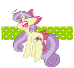 Size: 2700x2517 | Tagged: safe, artist:chococakebabe, imported from derpibooru, oc, oc only, oc:meadow blossom, pony, unicorn, bow, female, hair bow, high res, mare, simple background, solo, tail bow, transparent background