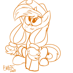 Size: 2000x2000 | Tagged: safe, artist:binkyt11, derpibooru exclusive, imported from derpibooru, part of a set, applejack, earth pony, pony, applejack's hat, cowboy hat, female, freckles, hat, impossibly large mane, mare, monochrome, simple background, solo, stetson, white background