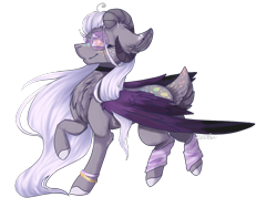 Size: 1024x768 | Tagged: safe, artist:akiiichaos, imported from derpibooru, oc, oc only, pegasus, pony, colored wings, deer tail, female, glasses, horns, mare, simple background, solo, transparent background