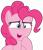 Size: 3066x3588 | Tagged: safe, artist:sketchmcreations, imported from derpibooru, pinkie pie, pony, the maud couple, hoof on chin, mismatched eyes, open mouth, simple background, solo, transparent background, vector