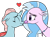 Size: 2779x2053 | Tagged: safe, artist:eagc7, imported from derpibooru, ocellus, silverstream, changedling, changeling, classical hippogriff, hippogriff, bedroom eyes, cute, diaocelles, diastreamies, eyes closed, female, heart, interspecies, lesbian, nuzzling, ocellustream, shipping, simple background, transparent background