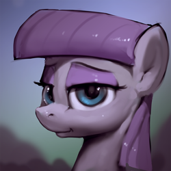 Size: 760x760 | Tagged: safe, artist:assasinmonkey, imported from derpibooru, maud pie, earth pony, pony, blue eyes, female, lidded eyes, mare, solo