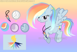 Size: 1024x691 | Tagged: safe, artist:sleppchocolatemlp, imported from derpibooru, oc, oc only, oc:color rain, pegasus, pony, female, mare, offspring, parent:rainbow dash, parent:soarin', parents:soarindash, reference sheet, solo