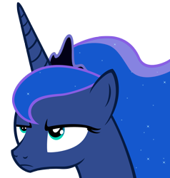 Size: 2540x2670 | Tagged: safe, artist:argeri, imported from derpibooru, princess luna, alicorn, pony, annoyed, female, lidded eyes, luna is not amused, mare, simple background, solo, transparent background, unamused