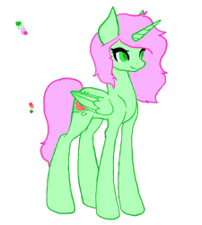 Size: 848x942 | Tagged: safe, artist:randomponycreator, imported from derpibooru, oc, oc only, oc:summer rose, alicorn, pony, base used, female, mare, simple background, solo, transparent background