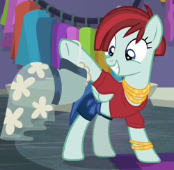 Size: 463x450 | Tagged: safe, imported from derpibooru, screencap, valley glamour, pegasus, pony, fake it 'til you make it, background pony, cropped, female, midriff, solo