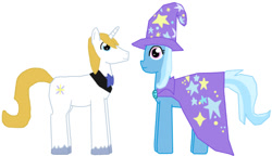 Size: 682x393 | Tagged: safe, artist:danparkerstudios, imported from derpibooru, prince blueblood, trixie, bluetrix, female, male, shipping, straight