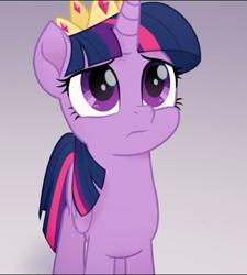 Size: 487x540 | Tagged: safe, imported from derpibooru, screencap, twilight sparkle, alicorn, pony, my little pony: the movie, cropped, crown, cute, female, frown, horn, jewelry, regalia, twiabetes, twilight sparkle (alicorn), wings