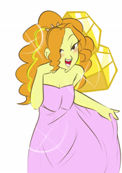 Size: 2480x3507 | Tagged: safe, artist:amazingpuffhair, imported from derpibooru, adagio dazzle, equestria girls, breasts, busty adagio dazzle, clothes, dress, female, high res, simple background, solo, white background